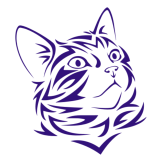 Tribal Cat Decal (Purple)